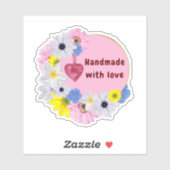 Grote bloemen sticker (Vel)