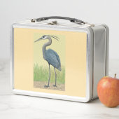 Grote Blue Heron Metal Lunch Box (In situ)