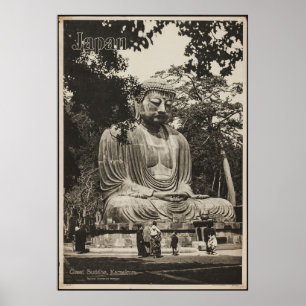 Grote Boeddha Japanse reisposter uit 1930 Poster