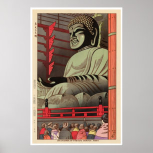 Grote Boeddha Poster Japanse Houtsnede Todaiji