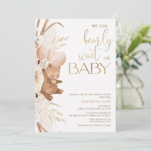 Grote Boho Floral Barly Wacht op Baby Baby shower Kaart