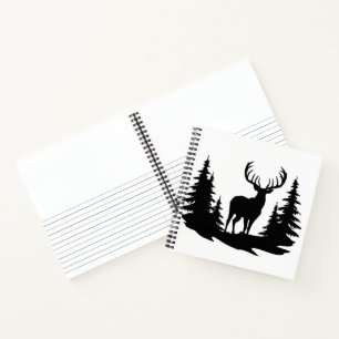 Grote bok onder pijnboom Vector  Notitieboek