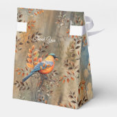 Grote bomen, Herfstbladeren & Blauwvogels. Bedankdoosjes (Achterkant)