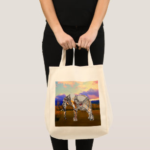 Grote boodschappentas met klokwerk olifant tote bag