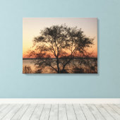 Grote boom canvas afdruk (Insitu (Houten vloer))