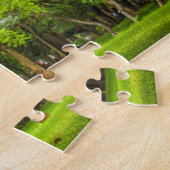 Grote boom in het park legpuzzel (Zijkant)