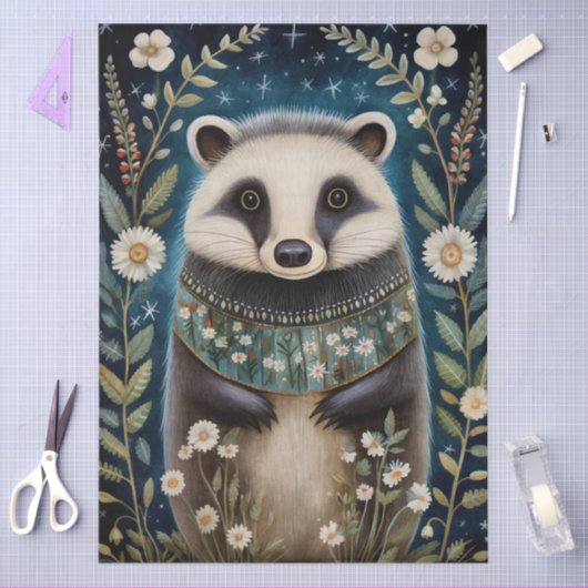 Grote Bos Creature Florals Decoupage Tissuepapier (Craft)