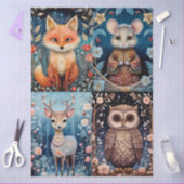 Grote bosdieren Floral Collage Tissuepapier (Craft)