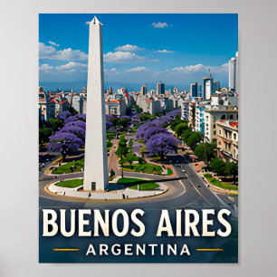Grote Boulevards en Argentijnse Elegantie in Bueno Poster