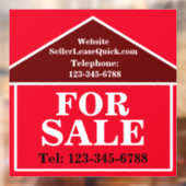 GROTE BOVENSTE ETAGE TE KOOP Aangepaste Woningbouw Raamsticker (Vel 2)