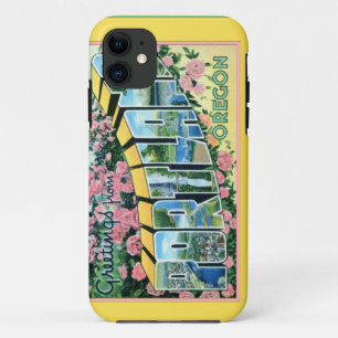 Grote brieven van Portland Oregon iPhone 11 Hoesje