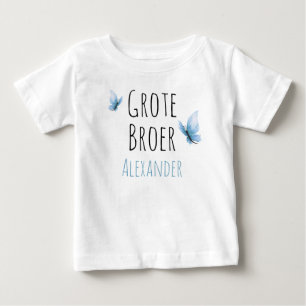 Grote broer aanpasbaar naam met waterkleur vlinder