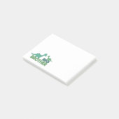 Grote broer dinosaur cartoon diersibling post-it® notes (Schuin)