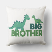 Grote broer dinosaur jongens kamerdecor kussen (Achterkant)