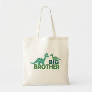 Grote broer dinosaurus cartoon dier dino bro tote bag