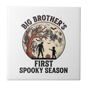 Grote Broer Halloween Eerste Griezelseizoen Vintag Tegeltje
