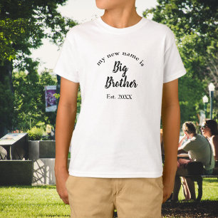 Grote Broer Oprichtingsjaar Zwarte Familie Baby Op T-shirt