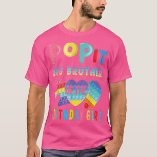grote broer van de Birthday Girl Pop It Unicorn Bi T-shirt