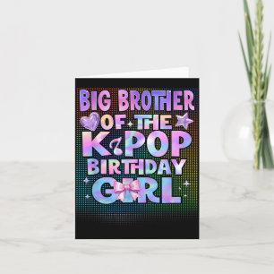 Grote Broer van de K-Pop Verjaardag Meisjes Koreaa Kaart