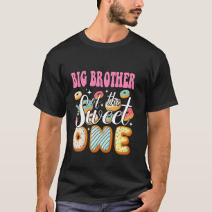 Grote Broer Van De Lieve 1e Verjaardag Donut Feest T-shirt