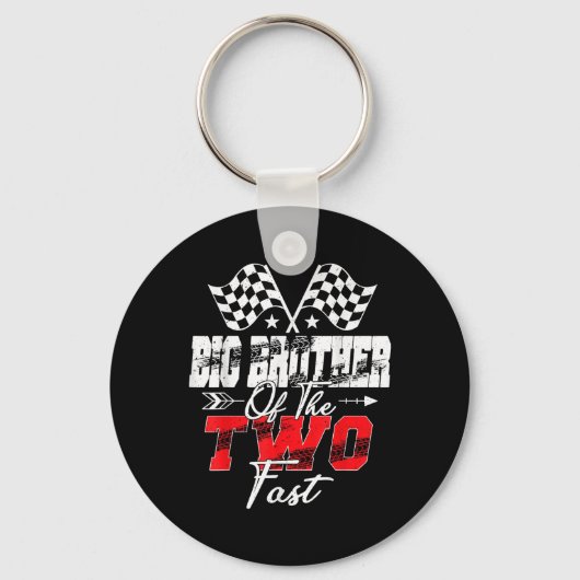 Grote broer van de twee snelle tweede verjaardag r sleutelhanger (Voorkant)
