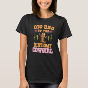 Grote Broer Van De Verjaardag Cowgirl Western Them T-shirt
