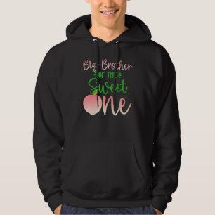 Grote broer van de verjaardag een perzik 1e zomer hoodie