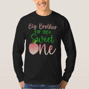 Grote broer van de verjaardag een perzik 1e zomer t-shirt