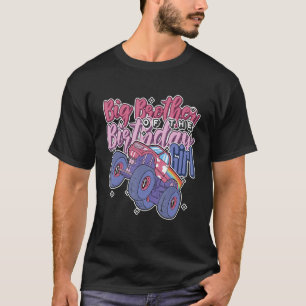 Grote broer van de verjaardag meisje regenboog Mon T-shirt