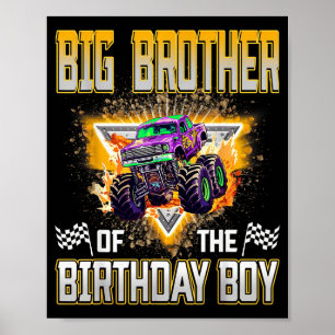 Grote Broer Van De Verjaardagsman Monstertruck Geb Poster