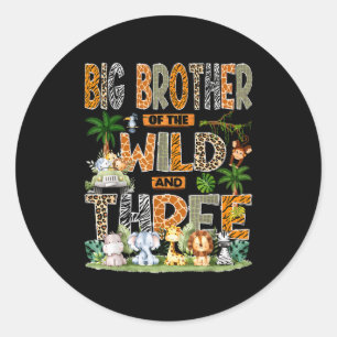 Grote Broer Van De Wildernis & Drie 3de Verjaardag Ronde Sticker
