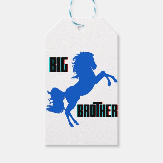 Grote broerpaarden cadeaulabel (Voorkant)