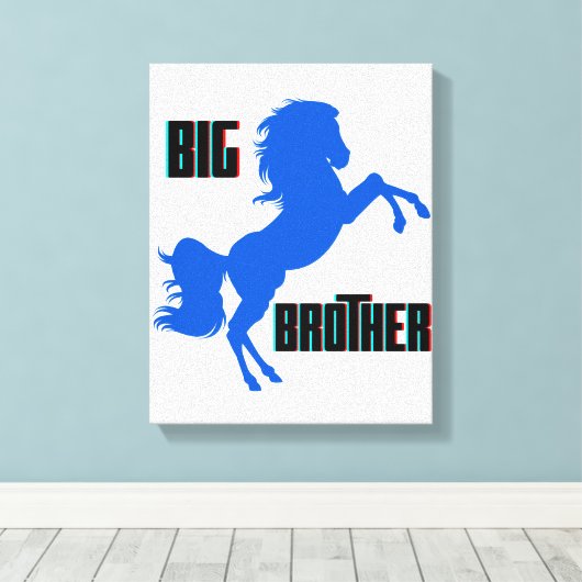 Grote broerpaarden canvas afdruk (Insitu (Houten vloer))