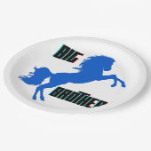 Grote broerpaarden papieren bordje (Gekanteld)