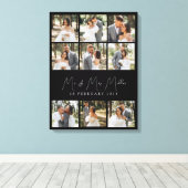 Grote Bruiloft Collage Foto Canvas Gift (Insitu (Houten vloer))