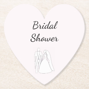 Grote Bruiloftsshower Papier Onderzetters