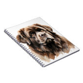 GROTE BRUINE NEWFOUNDLAND HOND NOTITIEBOEK (Rechterzijde)