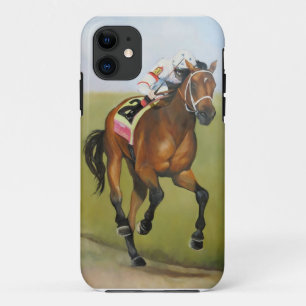 Grote bruine paardenolie voor roodbruin iPhone 11 hoesje