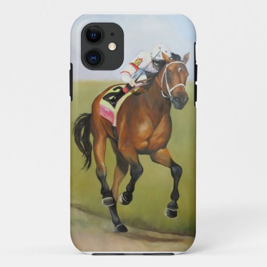 Grote bruine paardenolie voor roodbruin Case-Mate iPhone case (Achterkant)