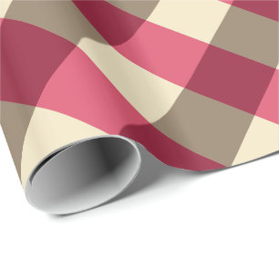 Grote buffelcheque, bruine, crème en taupe cadeaupapier