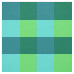 Grote buffelcontrole, aqua, blauwgroen en kalkgroe stof