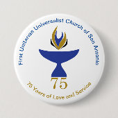 Grote Button, 3 inch Ronde Button 7,6 Cm (Voorkant)