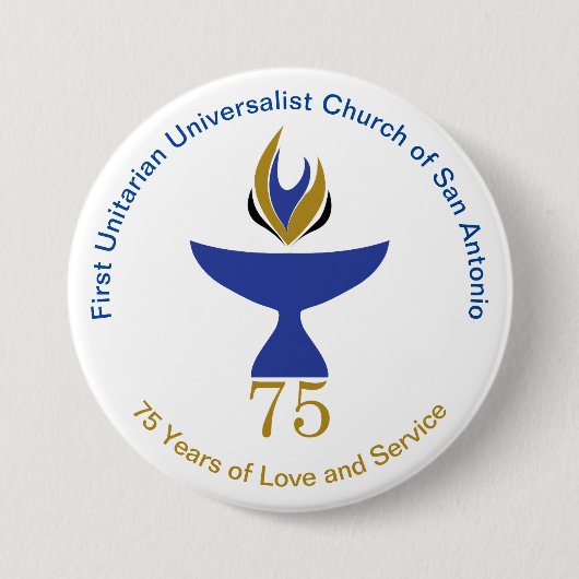 Grote Button, 3 inch Ronde Button 7,6 Cm (Voorkant)