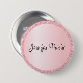 Grote Button Gepersonaliseerde Sjabloon monogram (Voorkant /achterkant)