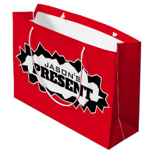 Grote cadeautas met grappig gescheurd gat ontwerp