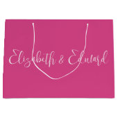 Grote cadeautas - Roze en witte tekst (Voorkant)