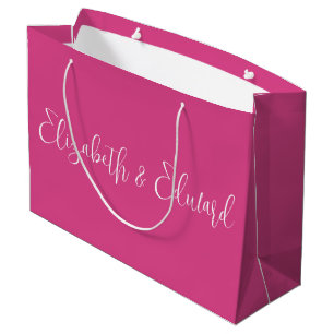 Grote cadeautas - Roze en witte tekst