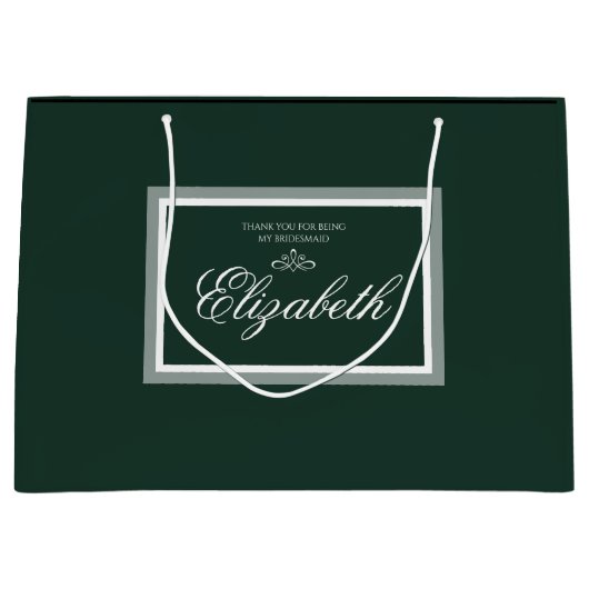 Grote cadeazaktas van smaragdgroen groot cadeauzakje