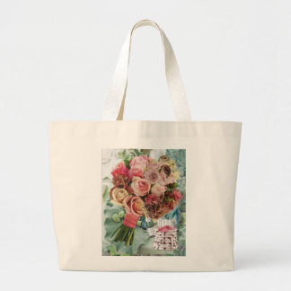 Grote Canvas tas met Rozen en champagne