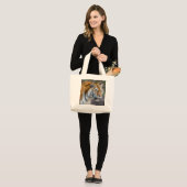 Grote canvas tas van de tijger (Voorkant (model))